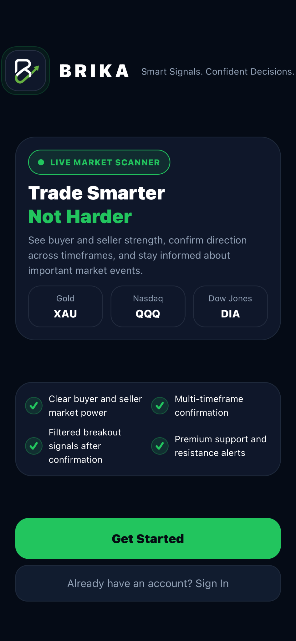 Brika market scanner app